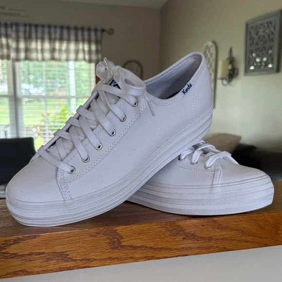 Keds Classic White Platform Sneakers - Picture 2 of 6